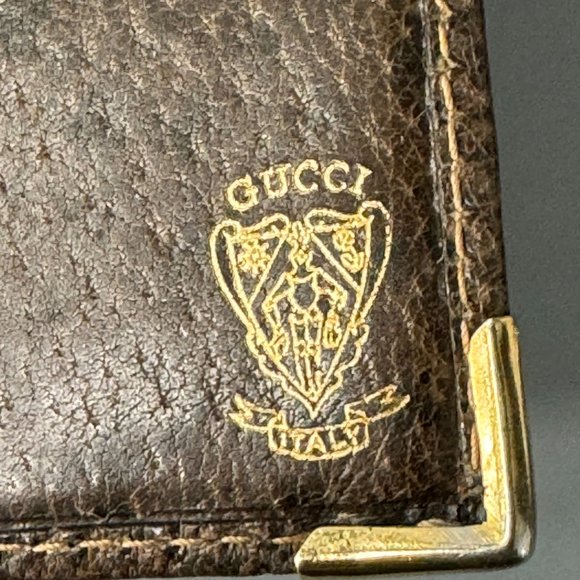 Authentic Vintage Gucci 60-70's Bi-fold Brown Leather Long Wallet - Picture 10 of 15